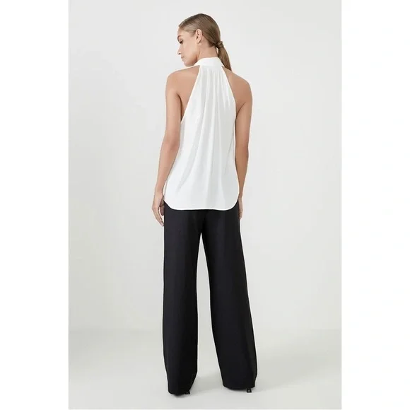 Bardot Viscose Tie Neck Sleeveless Blouse Top in Ivory NWT Sz. XL Sz. X-Large - Picture 7 of 13